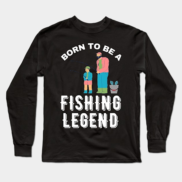 Dad teach me fishing Long Sleeve T-Shirt by nasib